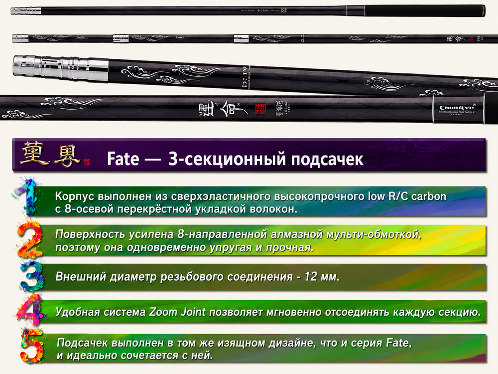 Ручка подсачека CHUNRYU Fate