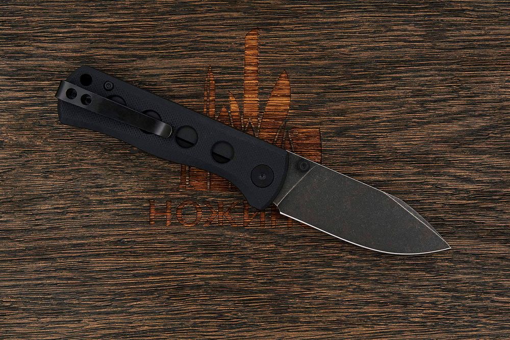 Нож складной QSP Canary Folder, клинок 72мм, сталь Sandvik 14C28N BW, рукоять G10 чёрный