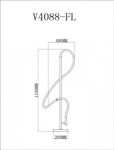 Торшер Moderli TRUE V4088-FL