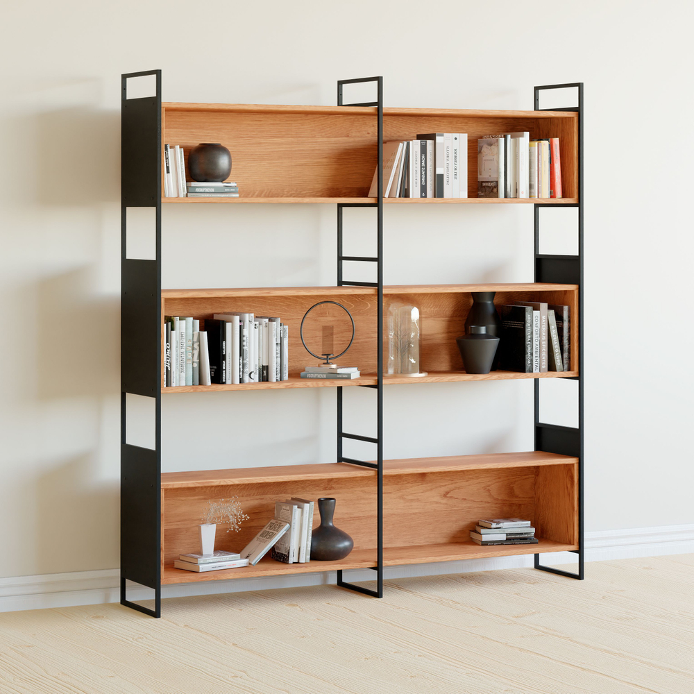 Стеллаж, 180х35х195, Бьерн, напольный, для книг, деревянный, в ванную и прихожую, для кухни, дуб, La Redoute