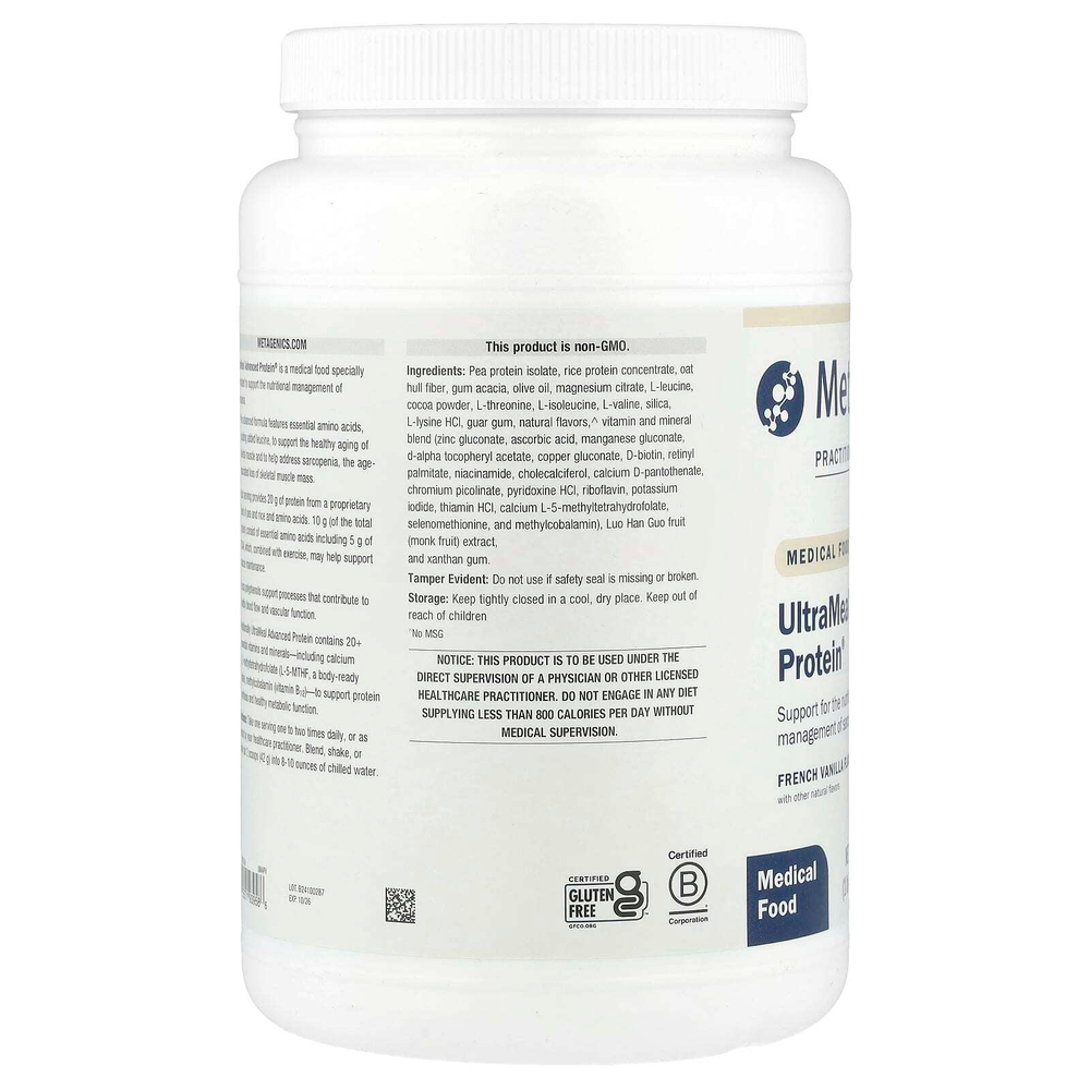 Metagenics, UltraMeal Advanced Protein®, французская ваниль, 588 г (1 фунт)