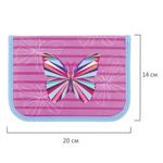 Пенал TIGER FAMILY (ТАЙГЕР), с наполнением, 1 отделение, 16 предметов, "Калейдоскоп", 20х14х4 см, TGCP-003C1