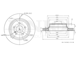 Диск тормозной задний UNIO BRD-20536