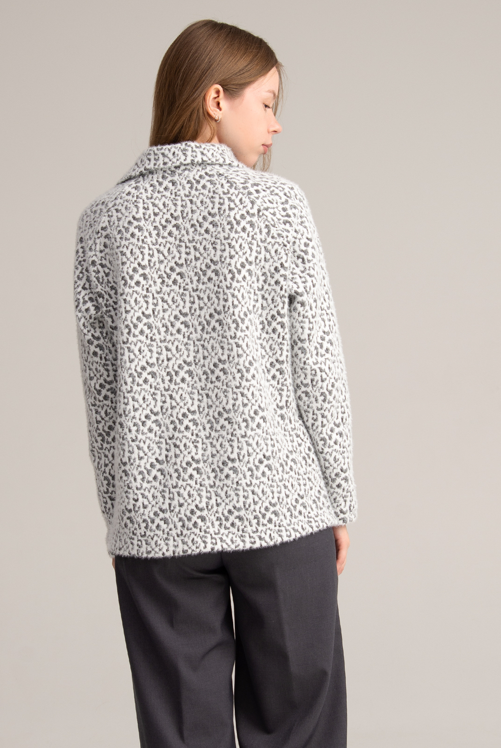 Джемпер женский 4721з, бело-серый #521БС034721з