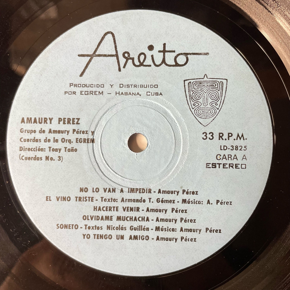 Винтажная виниловая пластинка Amaury Perez (Куба 1979)