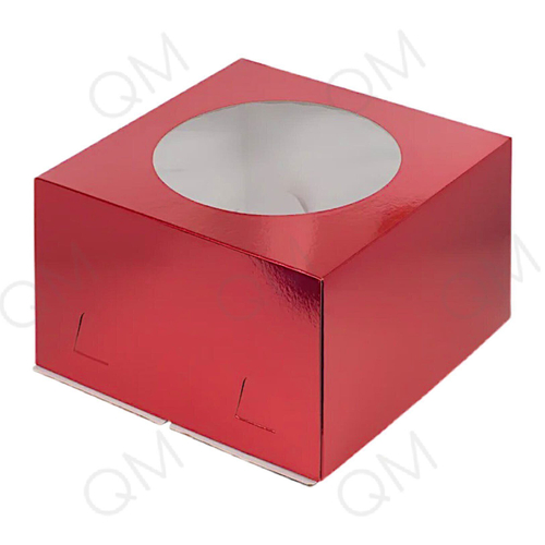 Коробка для торта с окошком, 240*240*180 мм cherry Х-Э, 10 шт