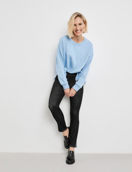 Джинсы из хлопка без пояса