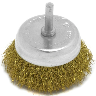 Щетка для дрели чашка латунированная Калибр 75 мм 131722