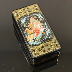 Шкатулка с росписью Холуй "Сивка-Бурка"