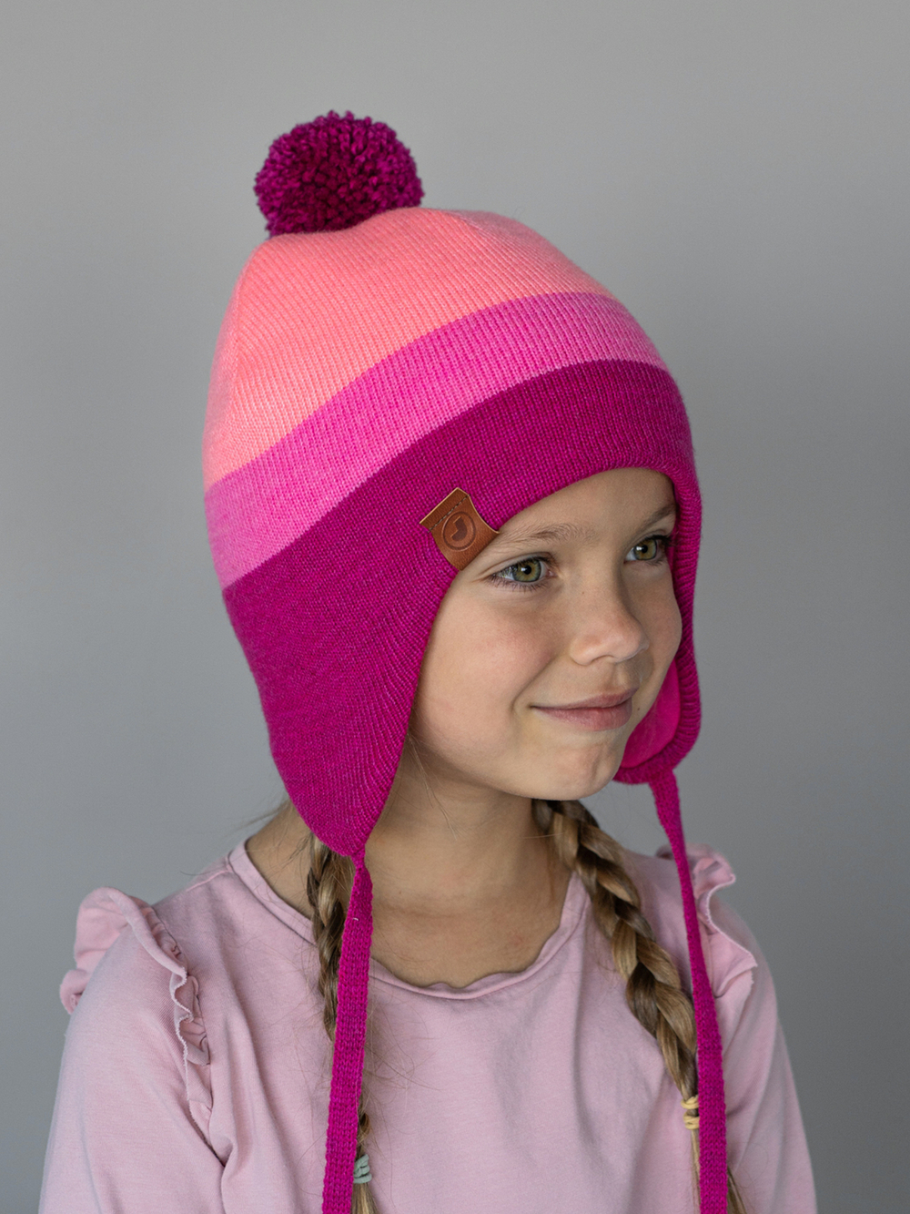 Шапка зимняя вязаная (Малиновый мусс) КОДИ*