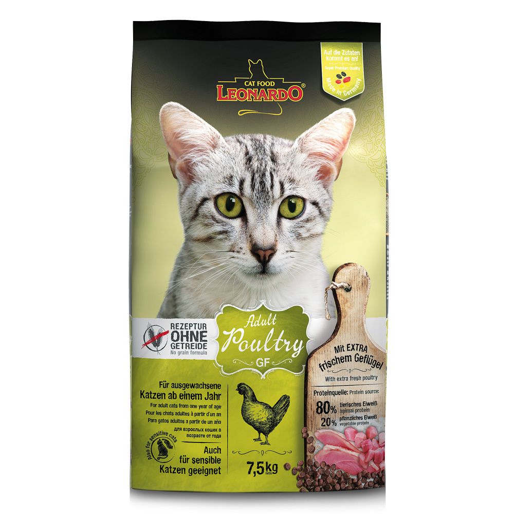 Сухой корм Leonardo Adult Poultry GF беззерновой с птицей 7,5 кг