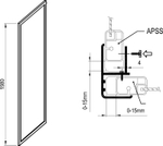 Душевая стенка Ravak Supernova APSS-90 940701R2Z1 профиль Белый стекло Transparent