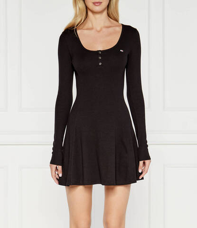 Платье HENLEY FLARE Tommy Jeans - черный(DW0DW18482)