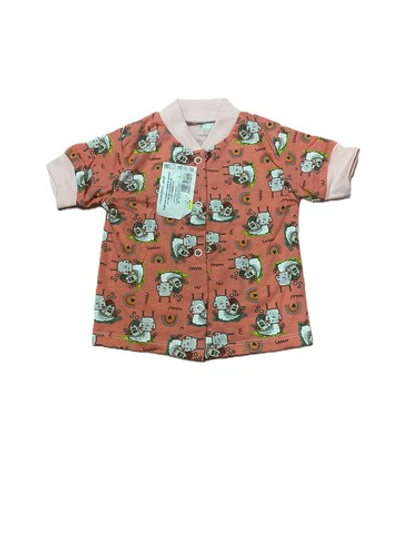 Кофточка короткий рукав на кнопках из кулирки (100% хлопок) на рост 68 см