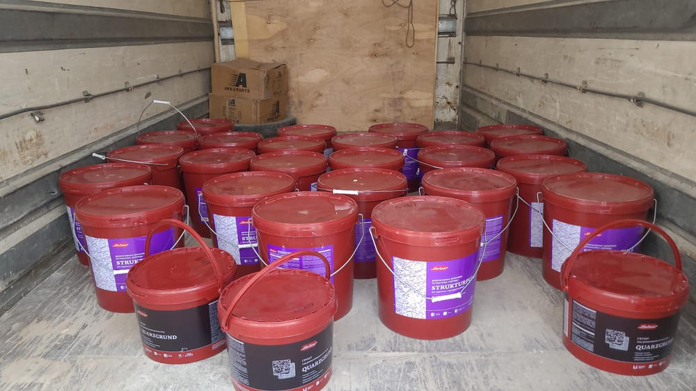 Holzer Strukturputz K Штукатурка декоративная структурная "Камешковая" (K 25, ведро 25 кг, зерно 1,5 мм, Белый)