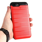 Чехол с вырезами под пластиковые карты для iPhone 7 Plus, 009464 Серебристый