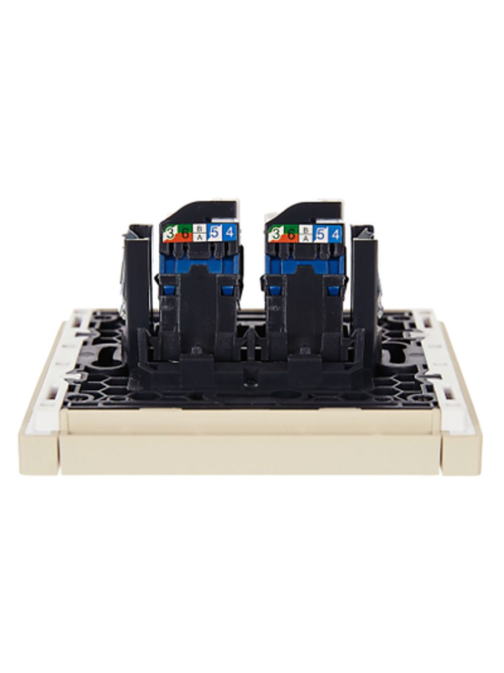 FORTE&PIANO Розетка компьютерная двойная RJ45 кат.6 FP434 ваниль IEK
