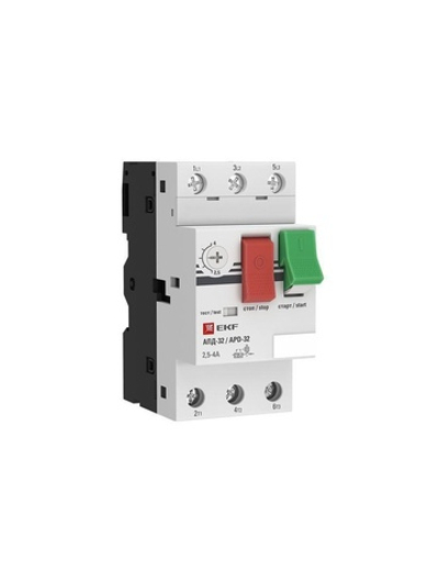 Выключатель автоматический для защиты двигателя АПД-32 2.5-4А EKF apd2-2.5-4.0