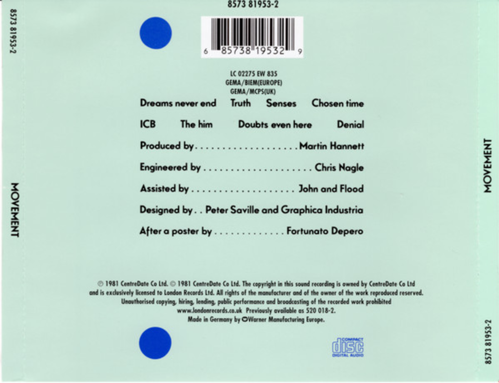 New Order / Movement (CD)