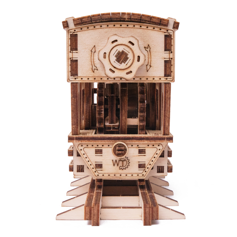 Механическая сборная модель Wood Trick Паровозик с рельсами