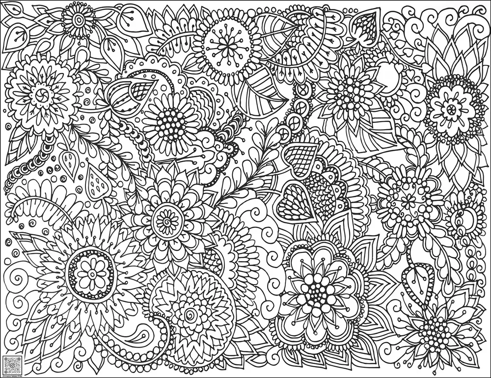 Цифровое панно ID Wall Раскраска "Цветочная абстракция"