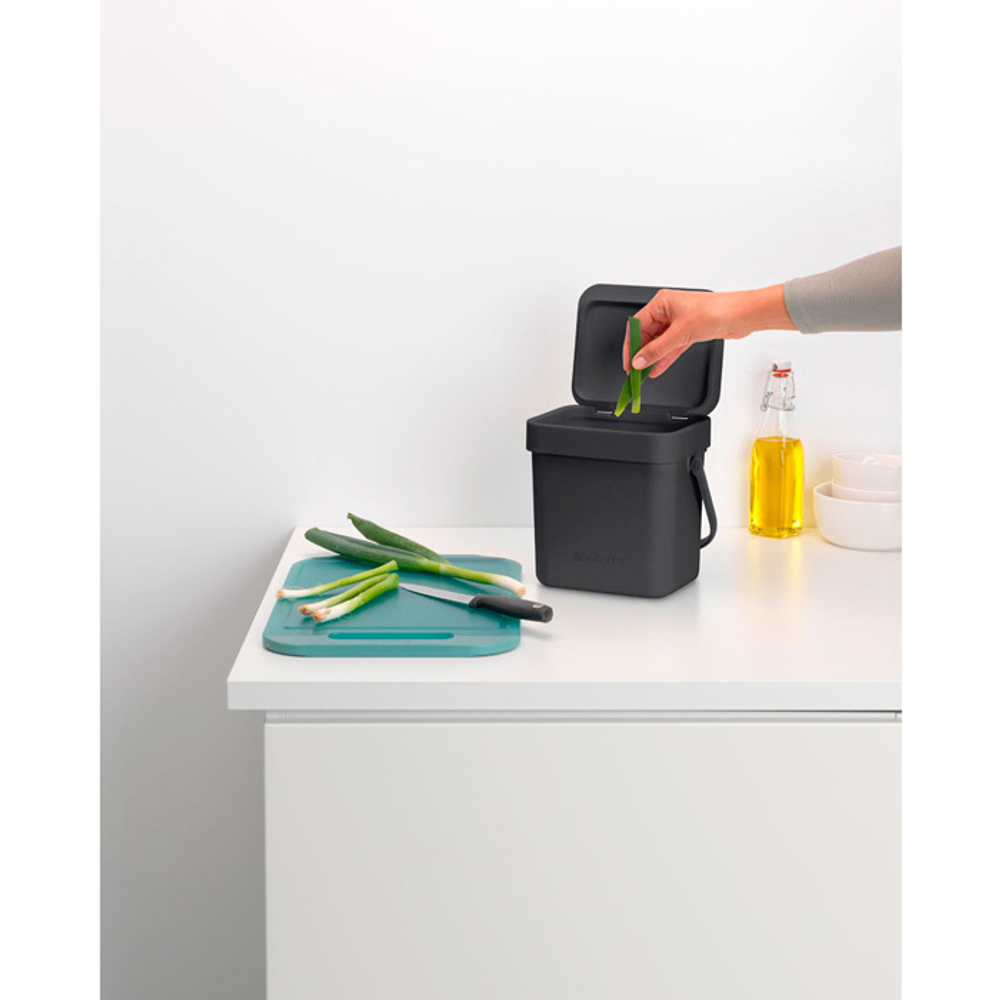 Ведро для мусора 3л Brabantia Sort&Go черное