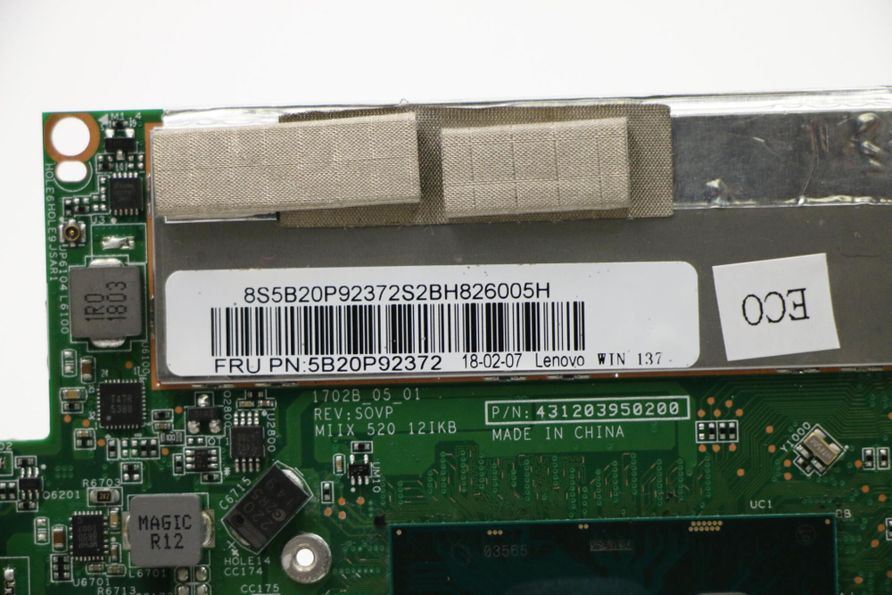 Материнская плата для планшета Lenovo MIIX 520-12 I5-8250 WIN8 GTPMWWLTE (5B20P92372), оригинал