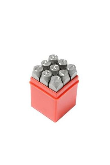 Набор штампов цифровых 3мм, 9пр., в пластиковом футляре Forsage F-00903D