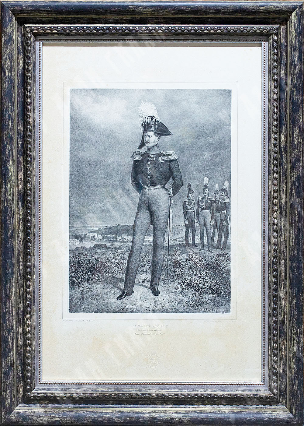 Огюст Раффе. Его Величество Николай Первый. Император Российский. Франция, Париж. Литография.