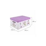 Короб для хранения из микрогофрокартона 330х250х185 мм, КОМПЛЕКТ 4 шт., BRAUBERG HOME Лаванда