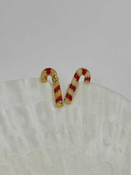 Серьги Карамельная трость