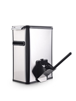 Ведро мусорное с ёршиком, внутр ведро, туалетная бумага, JAH-532, 7л (белый)