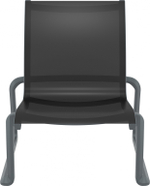 Стул пластиковый Siesta Contract Pacific Lounge, темно-серый, черный