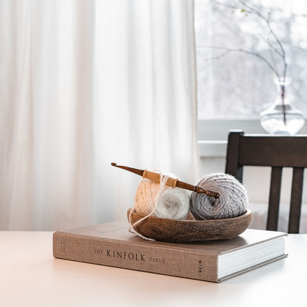 Деревянный крючок для вязания из кедра 4,5 мм. K303