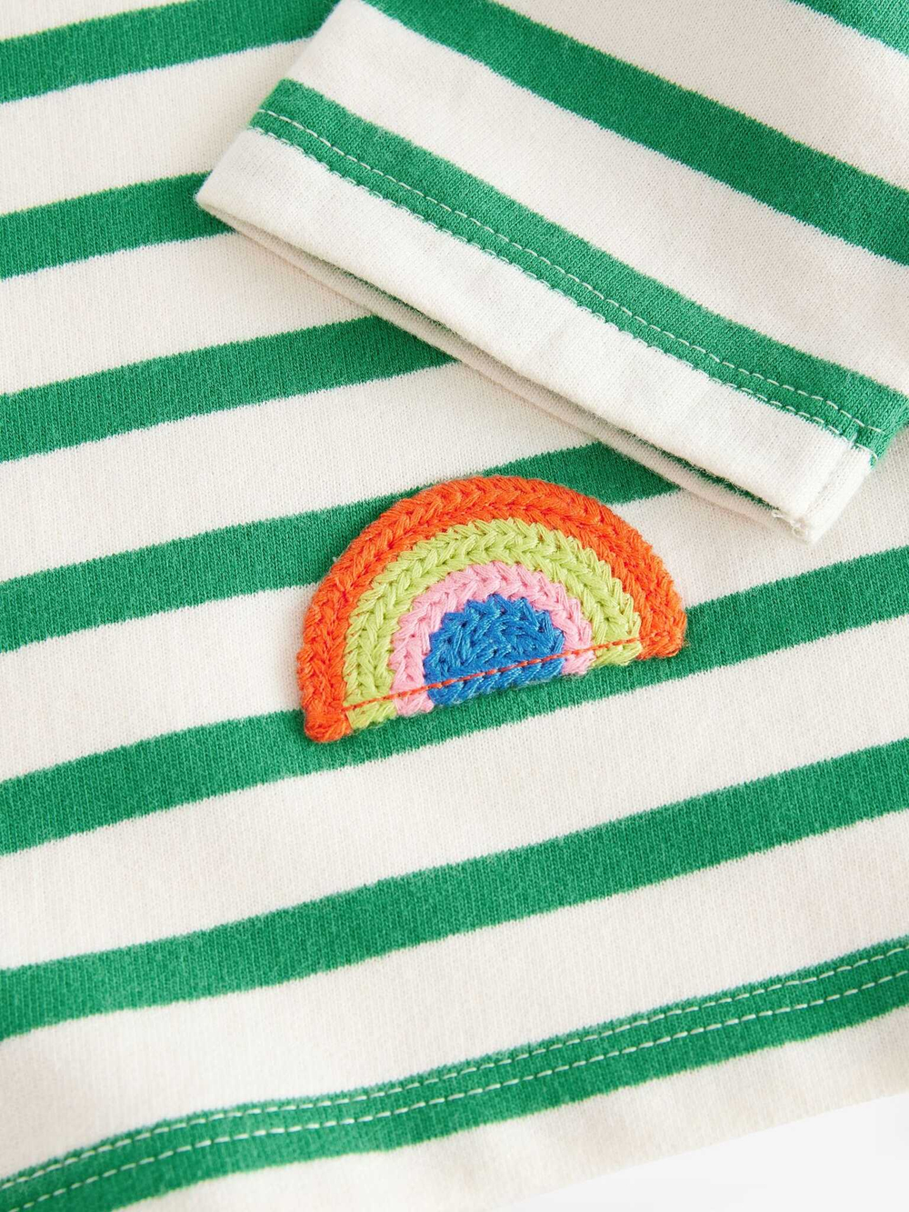 Лонгслив для девочки Next E44-973, Белый, Зеленый