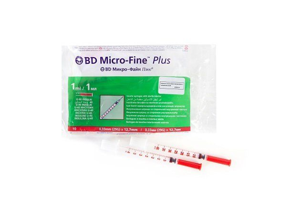 Шприц BD Micro-Fine Plus инсулин U40 №10