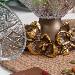 Сахарница стеклянная с крышкой Орхидея Лайм Бронза