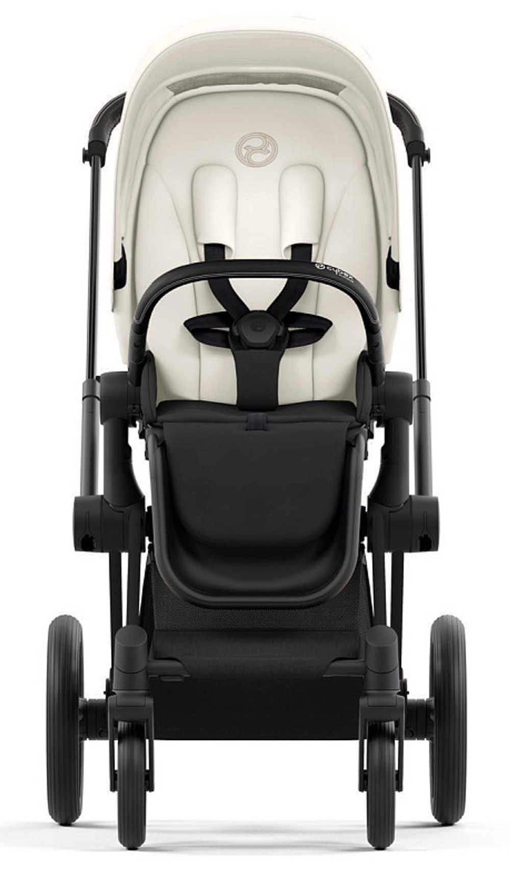 Коляска 3 в 1 Cybex Priam IV Matt Black complete и автокресло Aton S2 i-Size Lava Grey Off White