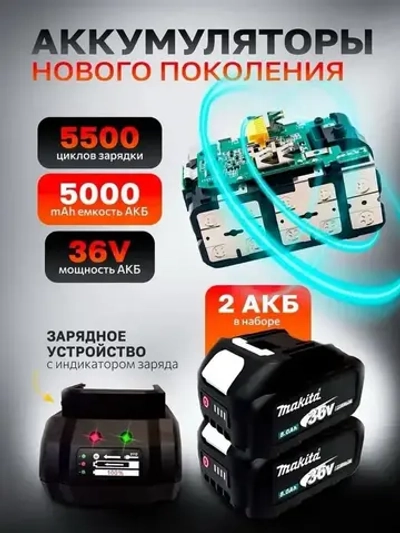 Болгарка аккумуляторная, УШМ 125 мм, полный