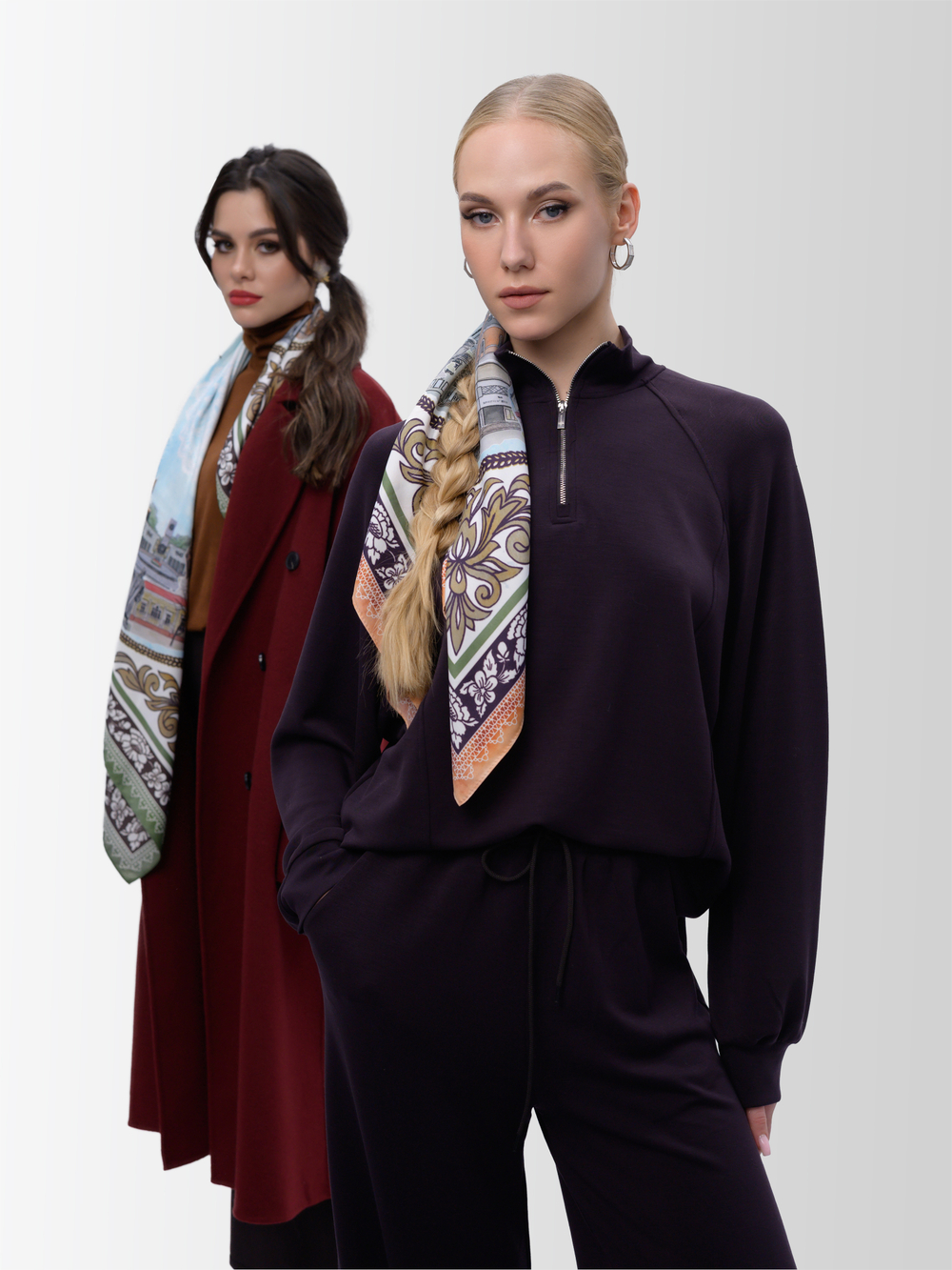 Платок «Связь времен» персиковый