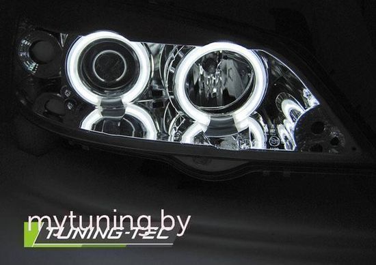 Передние фары Angel Eyes для Opel Astra G (97-04) CCFL Chrome