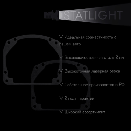 Переходные рамки для замены линз в фарах Mitsubishi Pajero Sport 2016-2021