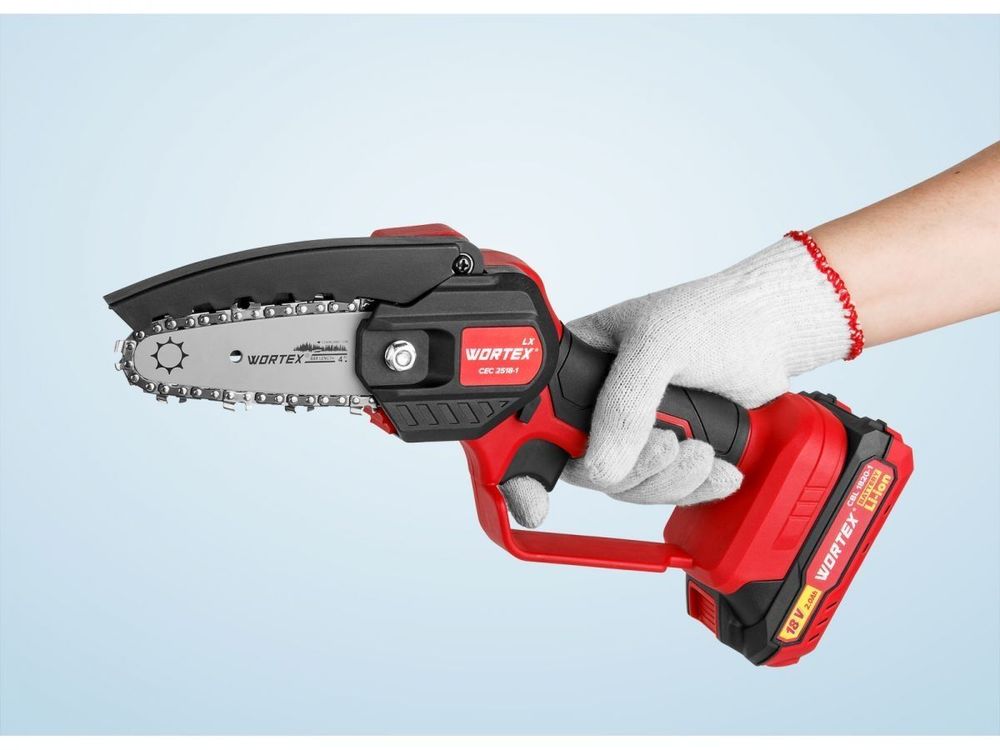 Аккуммуляторная мини-пила WORTEX LX CEC 2518-1 в чемемодане ALL1 XLT с акб и з/у SET 18В, 4"
