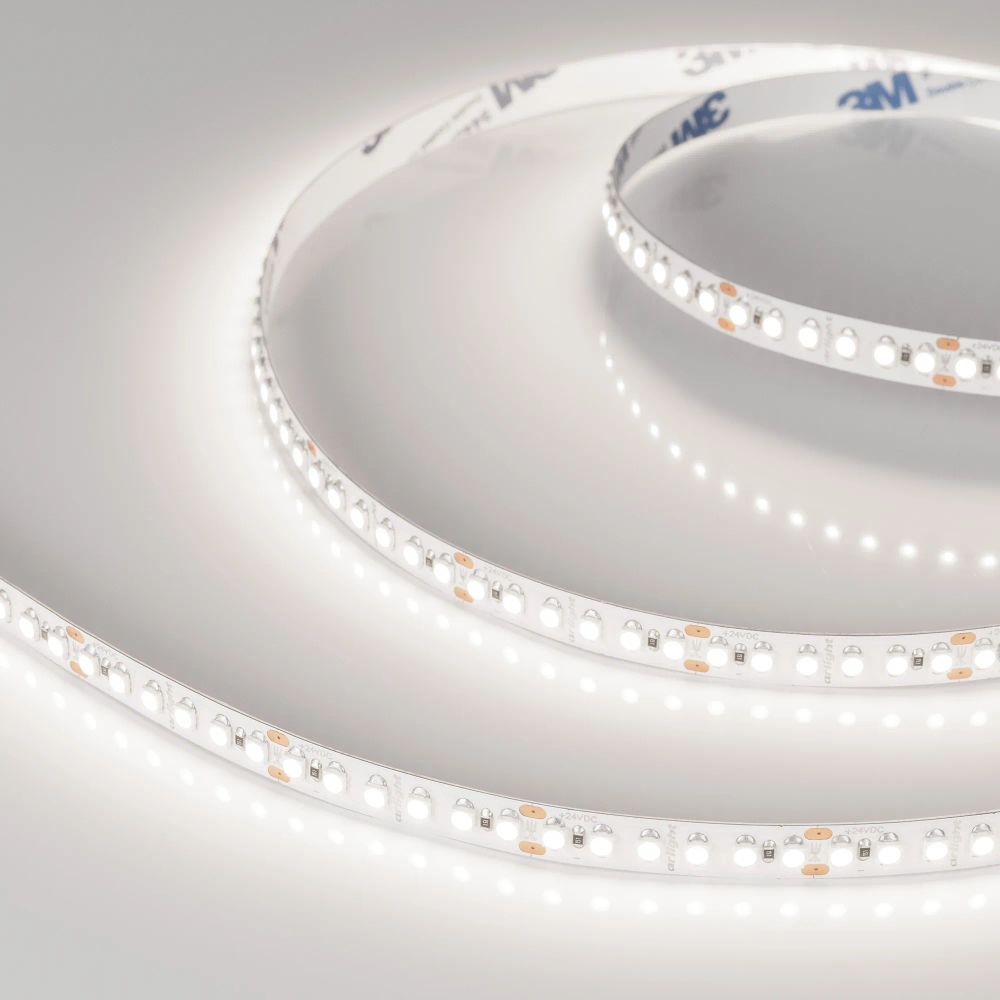 Светодиодная лента RT-A180-8mm 24V Day5000 (14.4 W/m, IP20, 3528, 5m) (Arlight, Открытый) 040547