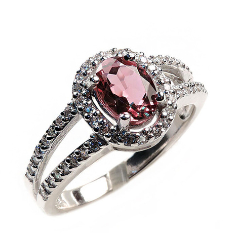 Кольцо "Франсуаза" султанит, циркон