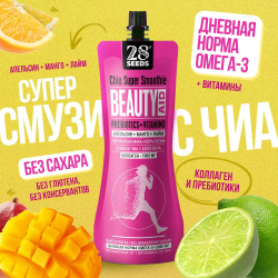 Ассорти Супер-смузи Чиа 28SEEDS 3 шт: БЬЮТИ, ФИТНЕС, ДЕТОКС, смузи без сахара, пп