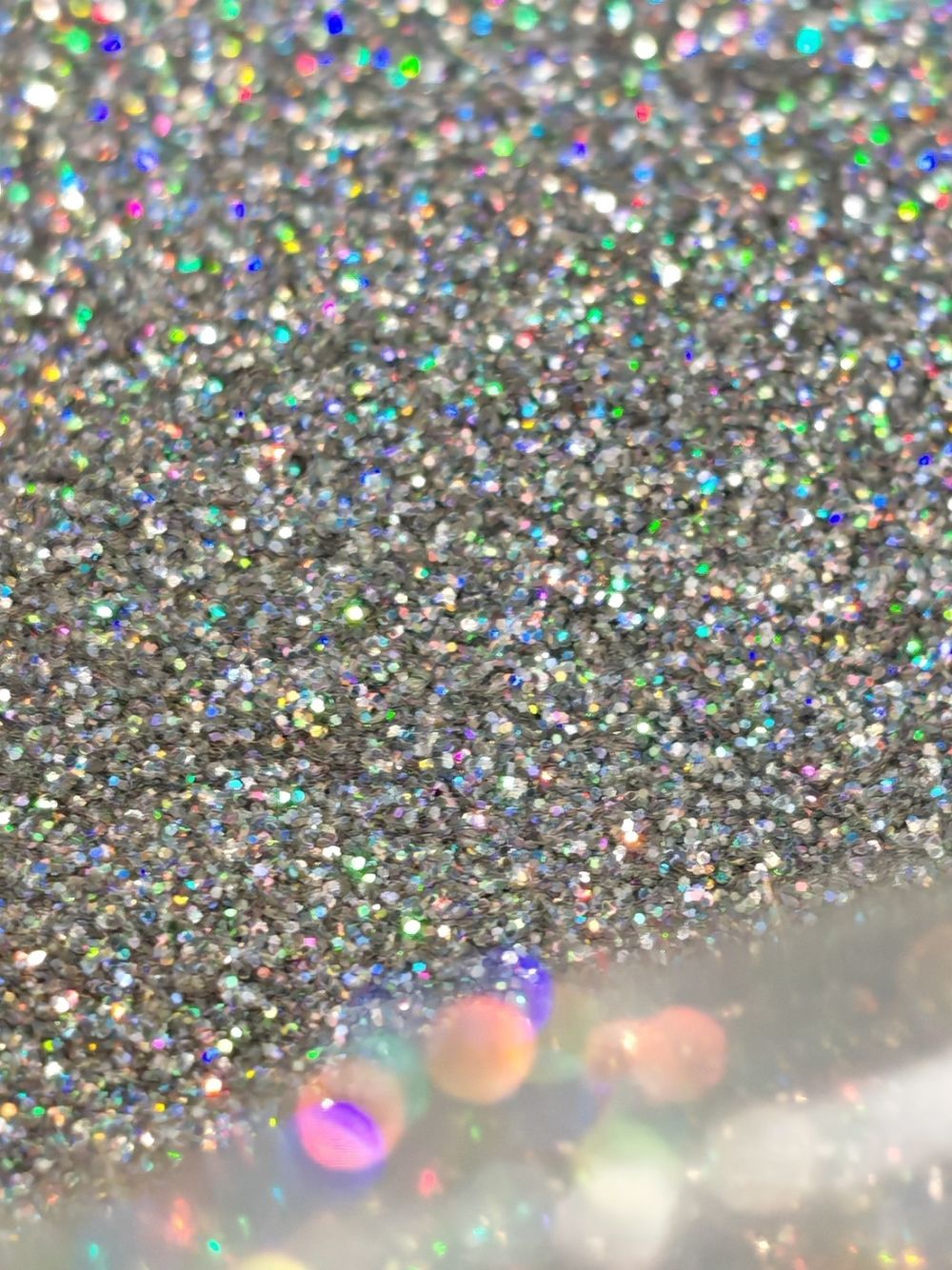 Блёстки Глиттеры 801-1.0мм - Серебро голографик - универсальные