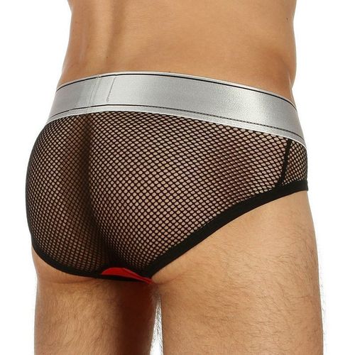 Мужские трусы брифы в сетку Aussiebum Mesh Sport Brief Red