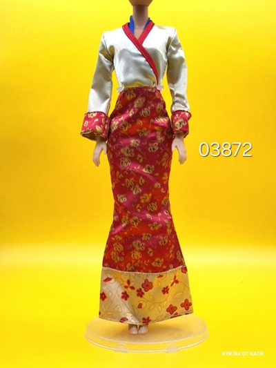 Одежда для куклы Барби винтаж платье Мулан.03872