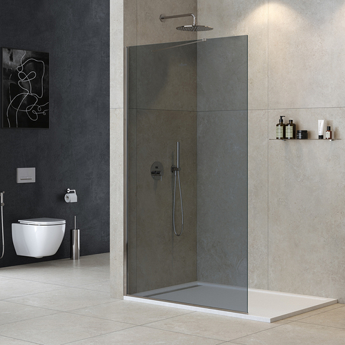 Душевая перегородка Cezares Liberta 120 LIBERTA-L-1-TB-120-GR-Cr профиль Хром стекло серое